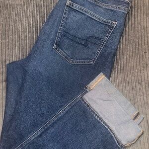 American Eagle Stretch Super High Waisted Straight Jean